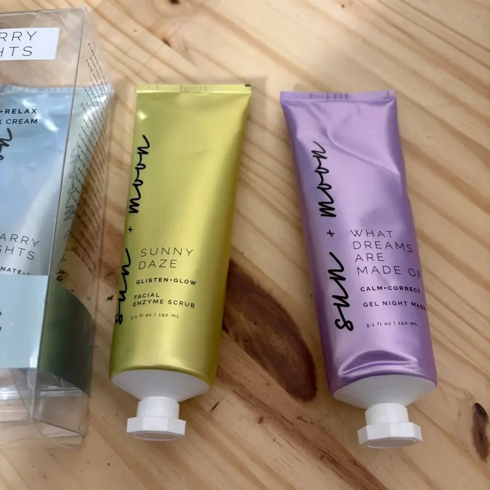 Sun + Moon Skincare Set Face & Neck Cream Scrub Gel Night Mask